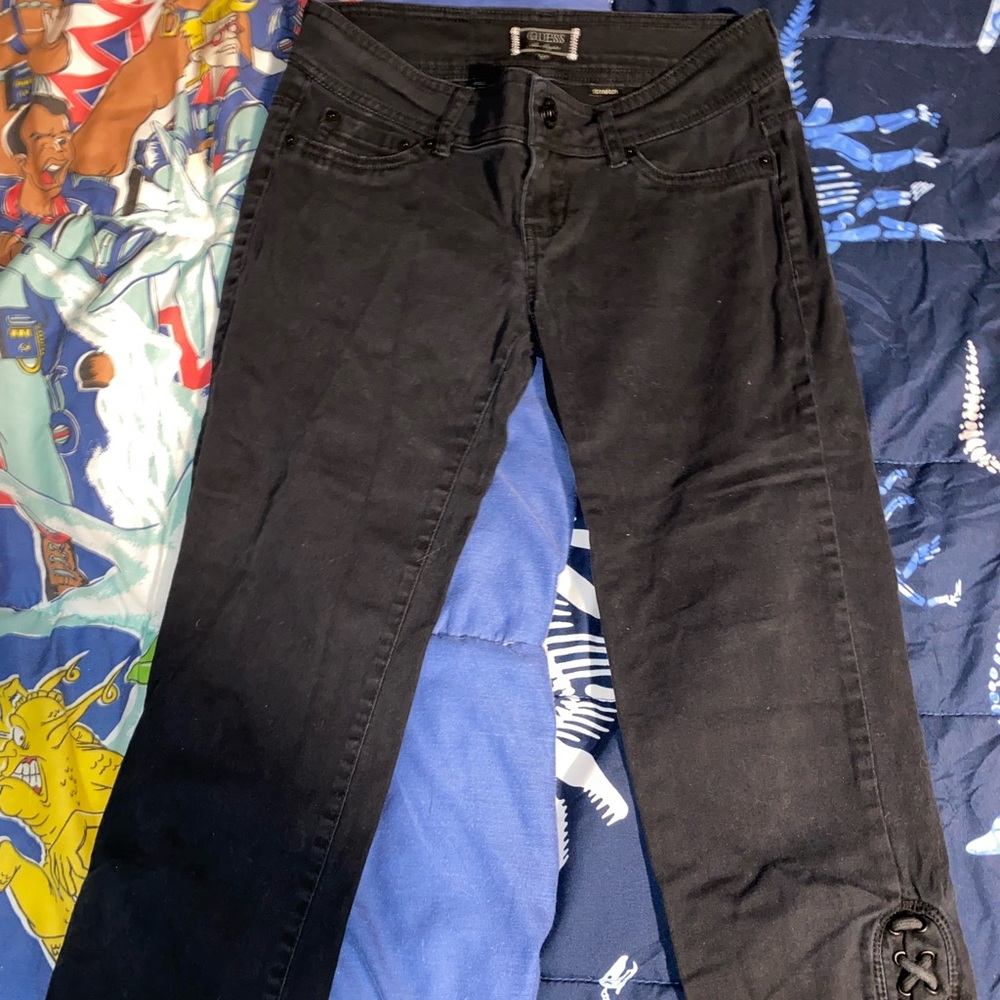 Y2K Guess lace up low rise